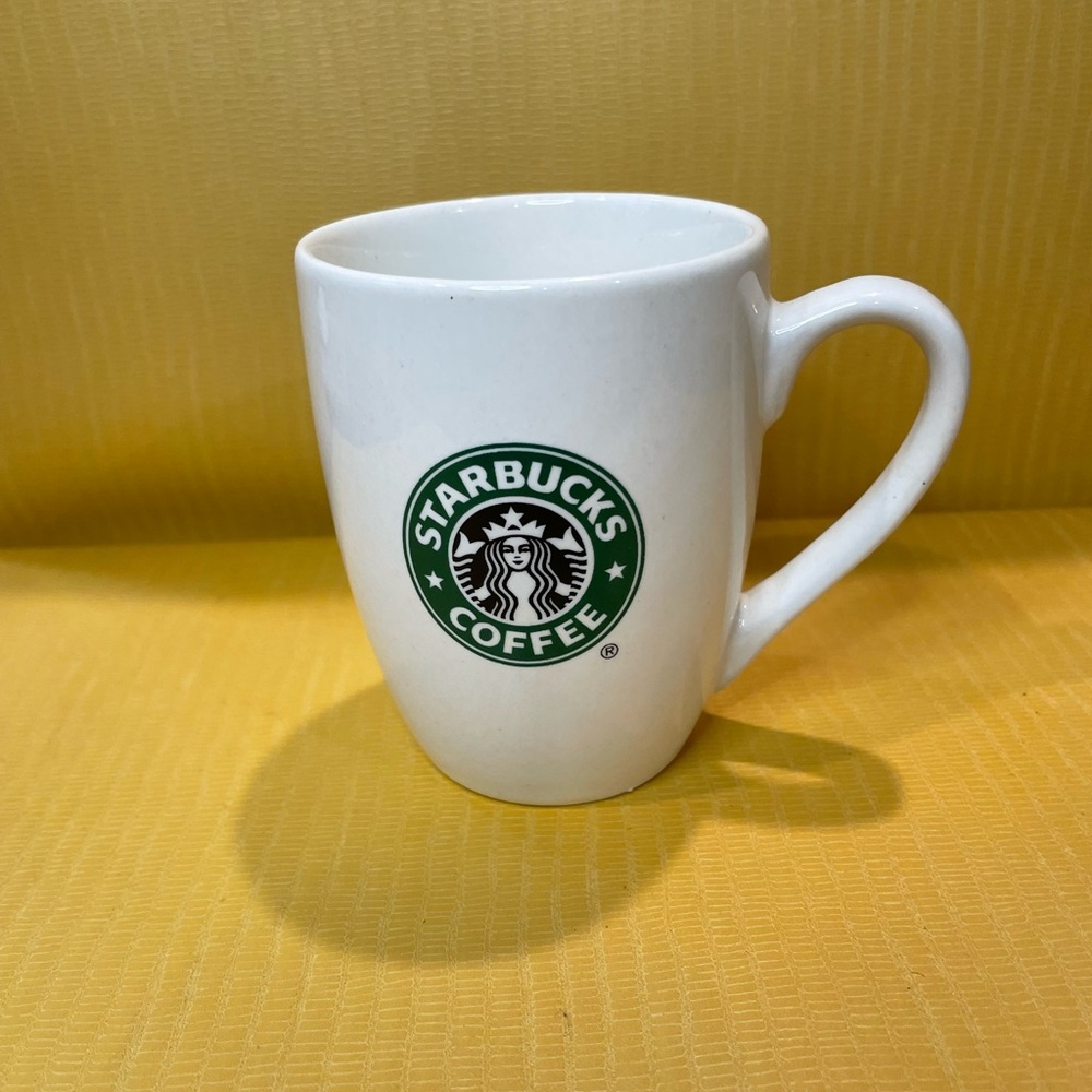 2007 Starbucks Mermaid Logo White Coffee Mug 10.2 oz